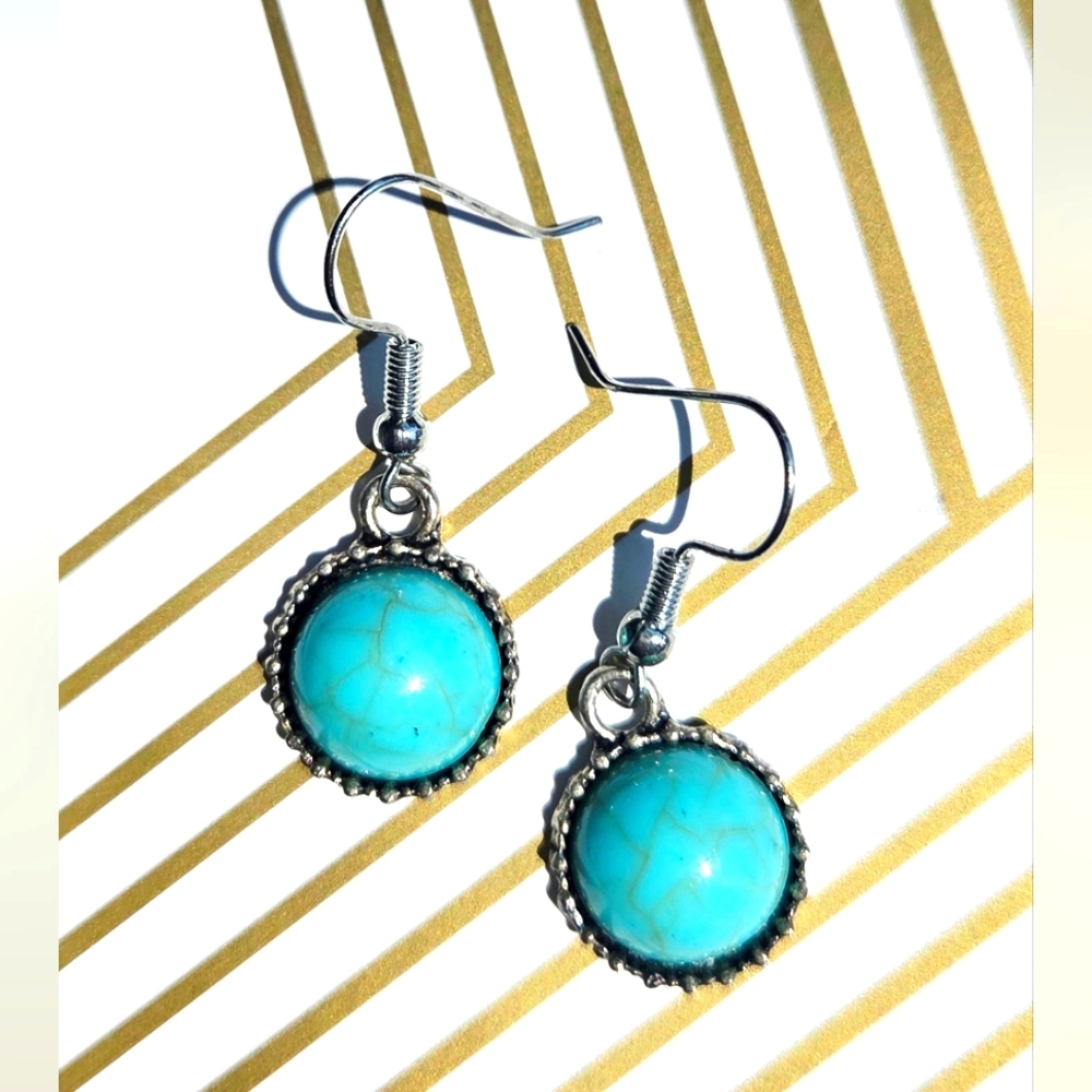 Elegant Turquoise Drop Earrings